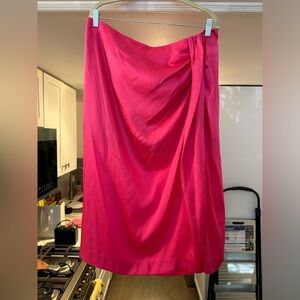 Pink J.Crew midi skirt